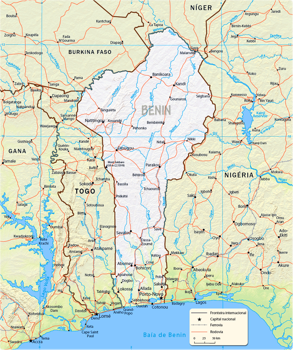 Mapa Benin