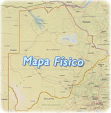 Mapa fisico Botsuana