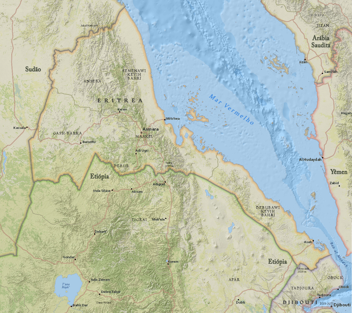 Mapa Eritreia