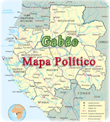 Mapa politico Gabão