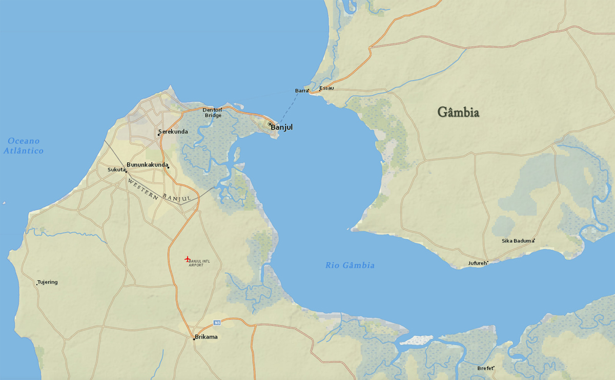 Mapa Banjul