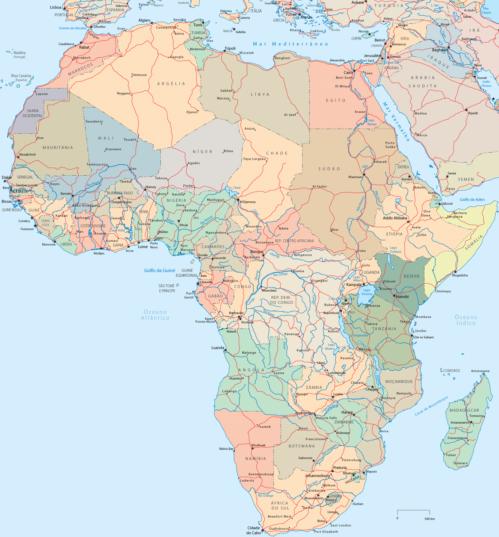 Mapa Politico Africa