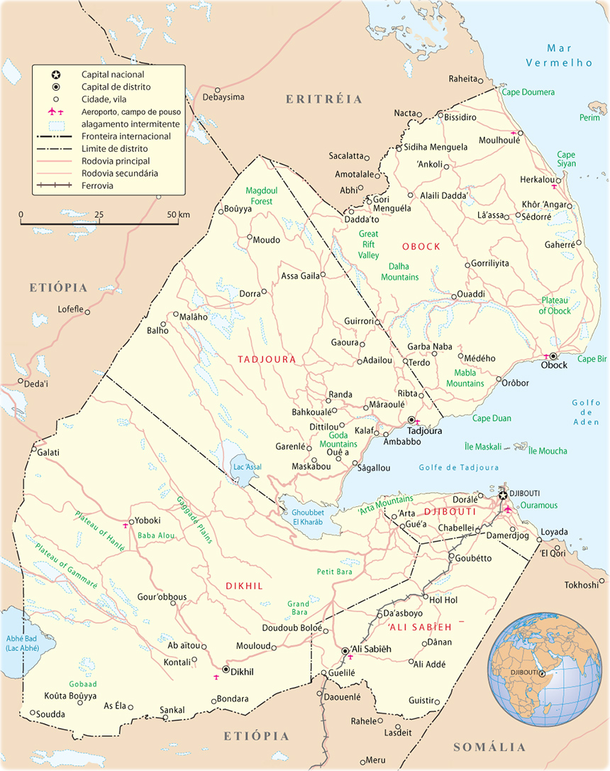 Mapa Djibouti