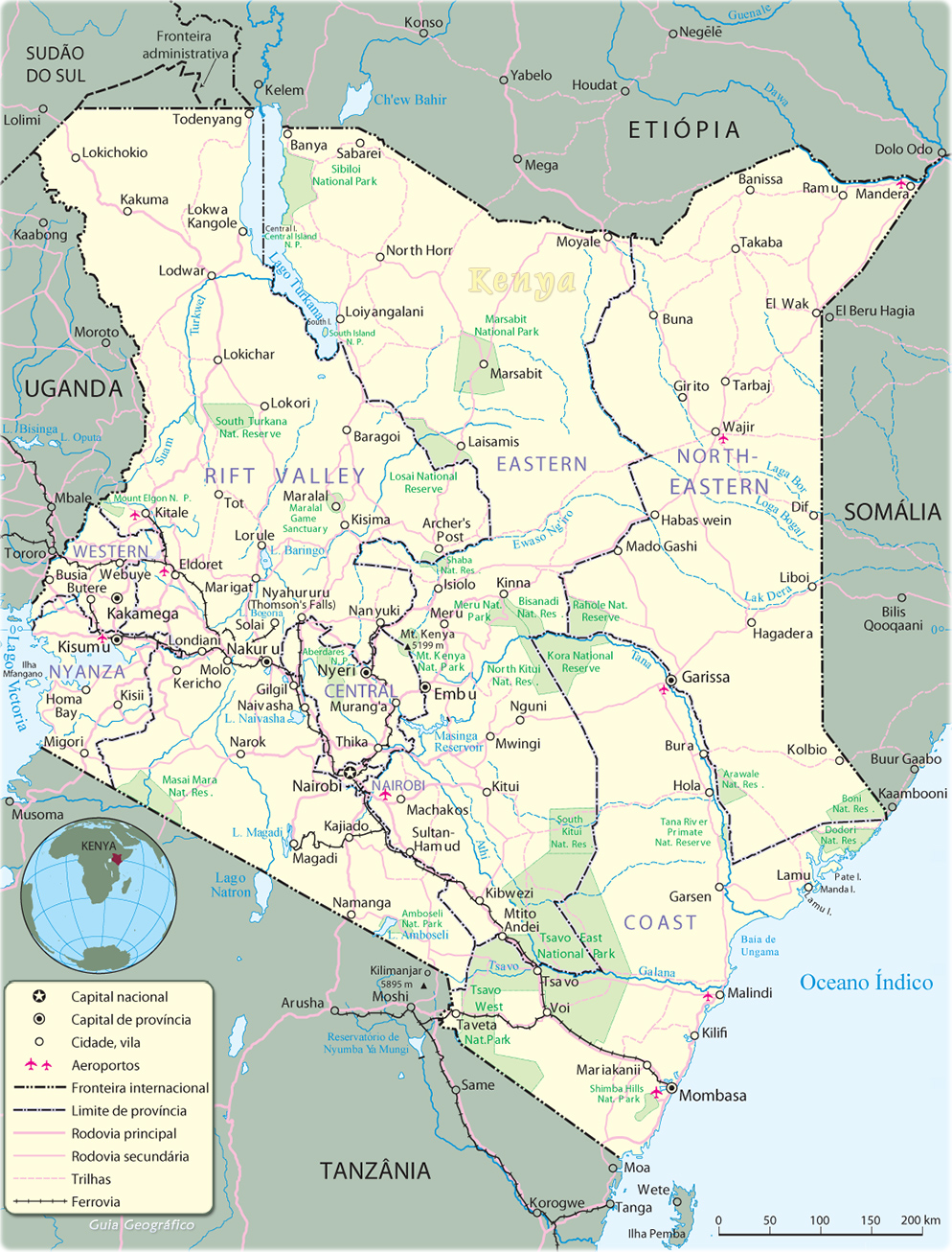 Mapa Kenya