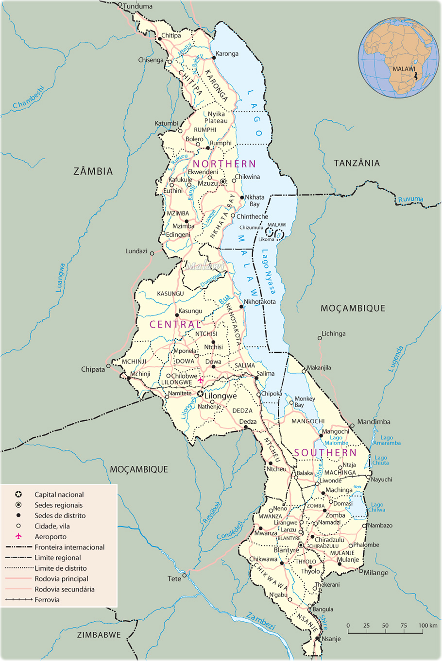 Mapa Malawi