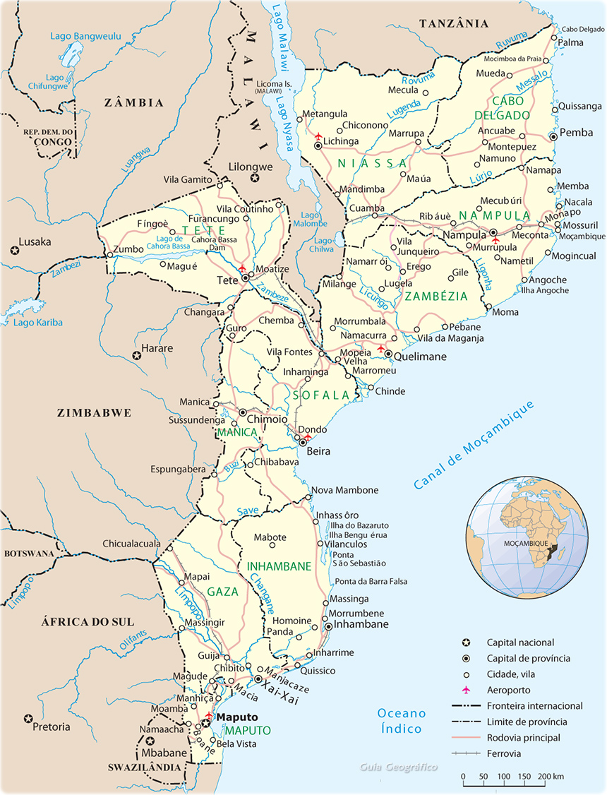 Mapa Moçambique