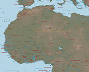 Mapa Africa ocidental