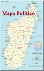 Mapa Madagascar politico