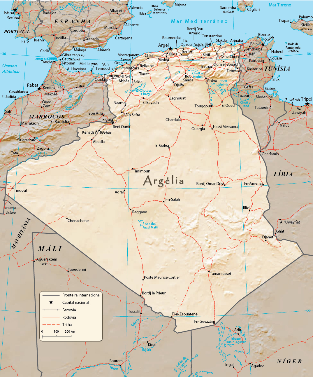 Mapa Argelia