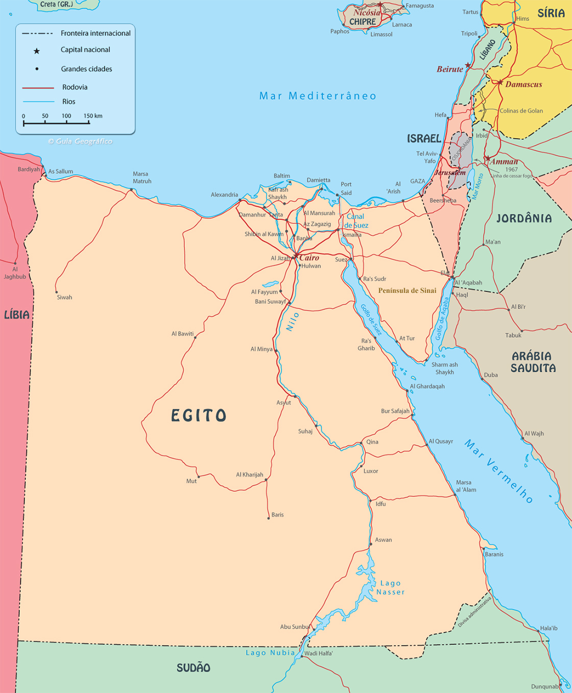 Mapa Egito
