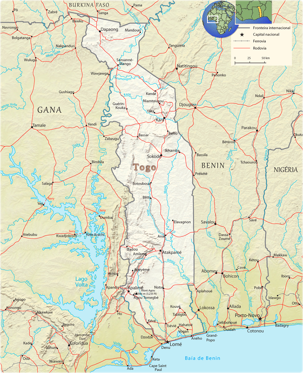 Mapa Togo
