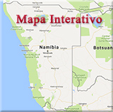 Mapa geografico Namibia