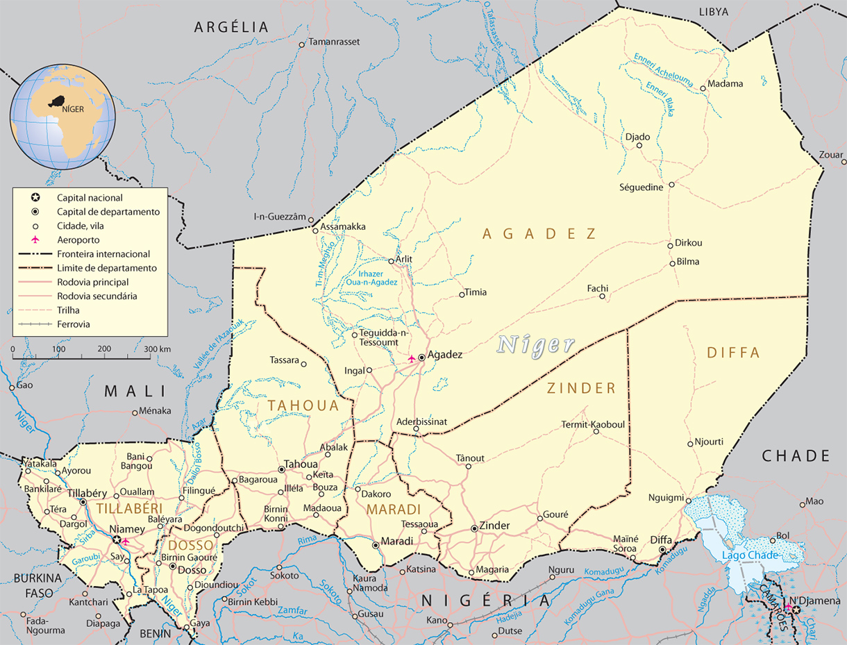 Mapa Niger