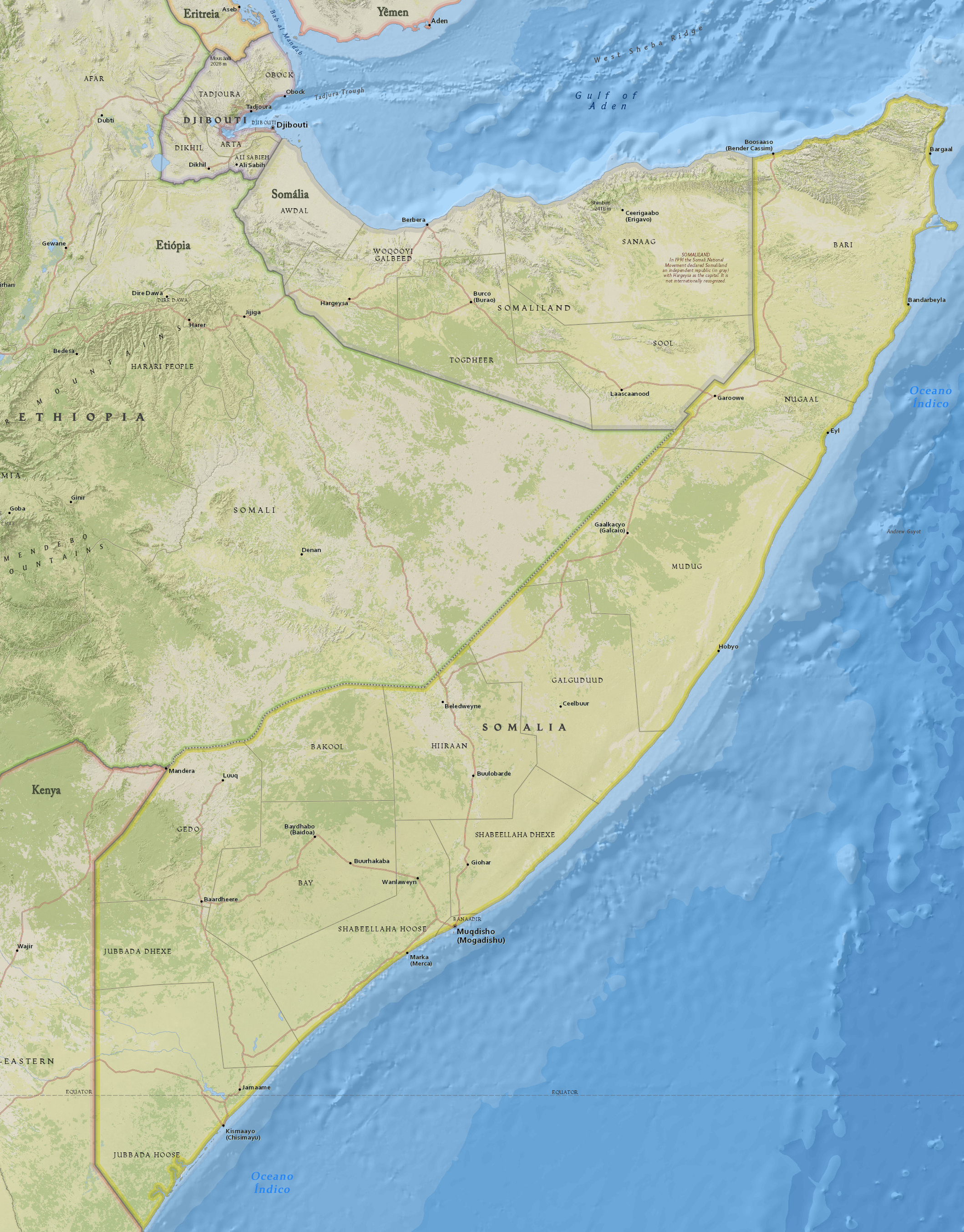 Mapa Somalia