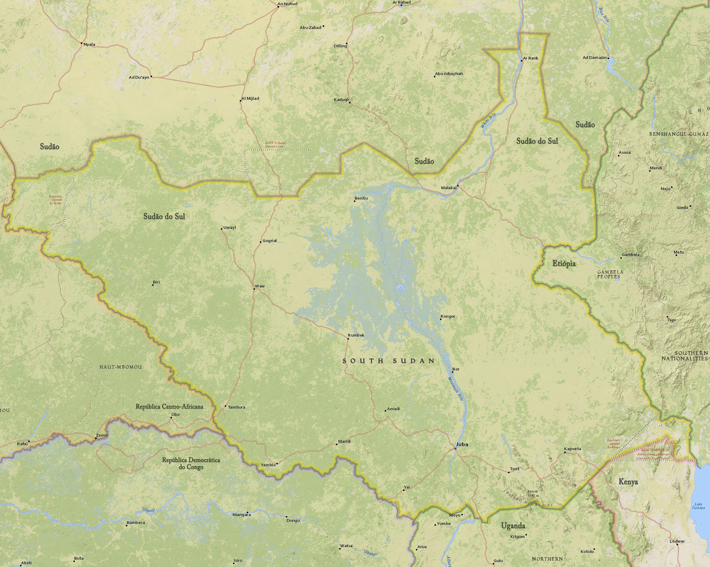 Sudao do Sul mapa